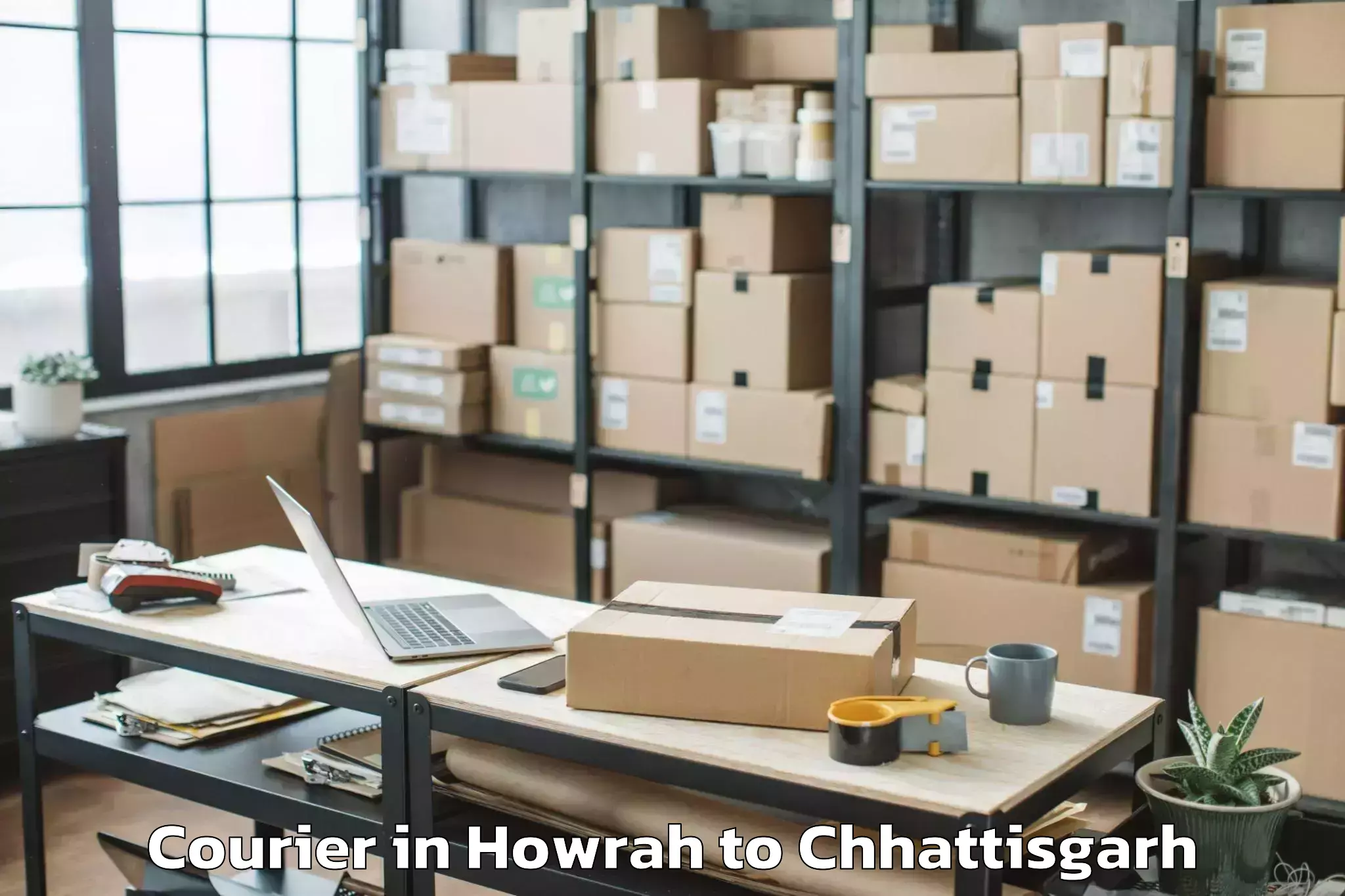 Professional Howrah to Raigarh Chhattisgarh Courier